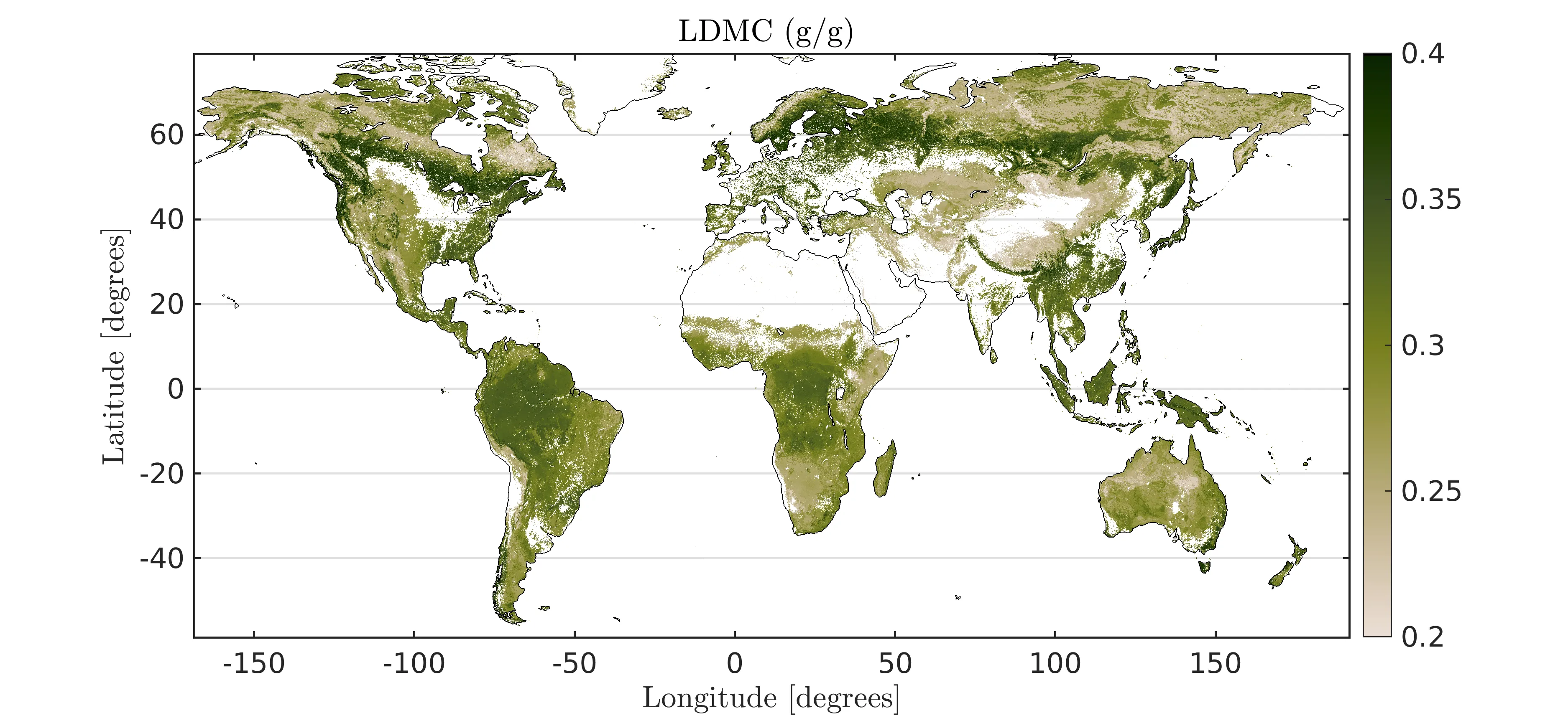 [Leaf Dry Matter Content (LDMC) Map](#leaf-dry-matter-content-ldmc)